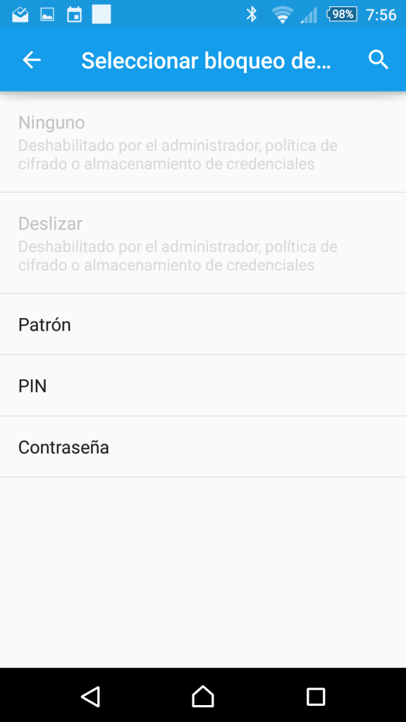 como quitar patron de desbloqueo deshabilitado